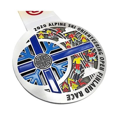 Mua 3 ′′ 76mm Zinc hợp kim Trượt tuyết mùa đông Kim loại Giáng sinh chạy huy chương Giải thưởng đua trượt tuyết sản xuất trực tuyến