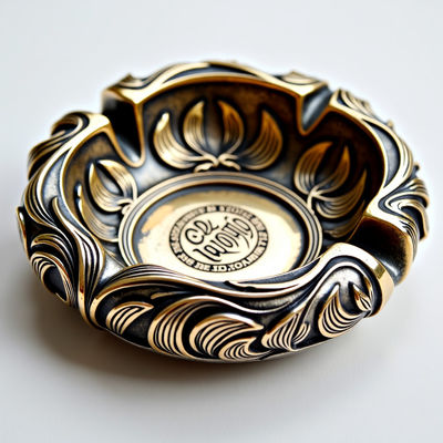 Mua Premium Custom Antique Gold Metallic Ashtrays Nhà cung cấp chất lượng cho trang trí nhà độc đáo sản xuất trực tuyến