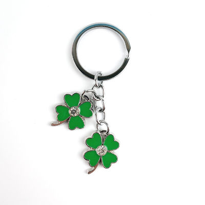 Mua Sợi kim loại kẽm mịn mịn mịn 4 lá hoa trèo Keychain quyến rũ may mắn phụ kiện sản xuất trực tuyến