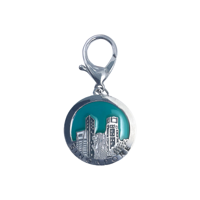 Mua Singapore Shiny Silver Translucent Enamels Keychain – A Stunning Tribute to Urban Elegance sản xuất trực tuyến