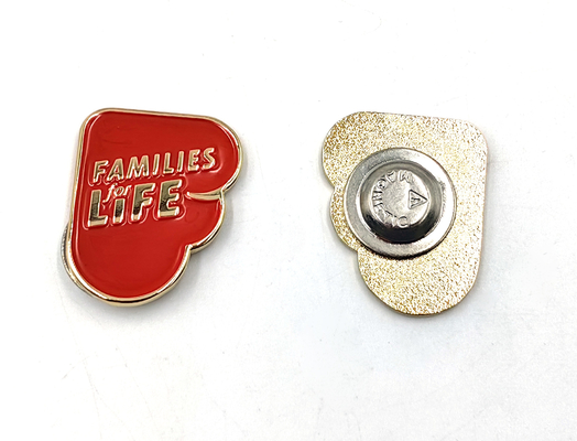 Mua Shiny Gold Red Soft Enamel Badge with Magnetic Clasp for Custom Emblem/Lapel Pin Collection Available in 1 Inch Size sản xuất trực tuyến