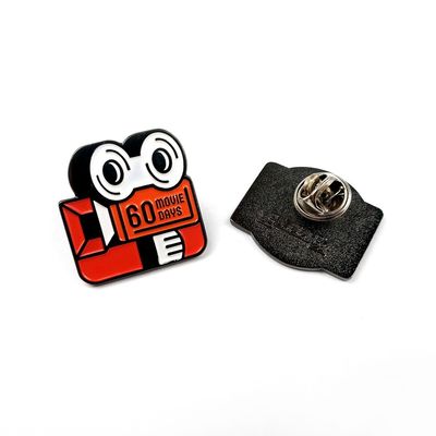 Nhãn hiệu nhôm quảng cáo Lapel Pin Black Nickel Plated Single Side