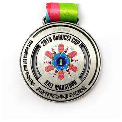 Huân chương đua 70mm tùy chỉnh / Huân chương bạc cổ đại 3D
